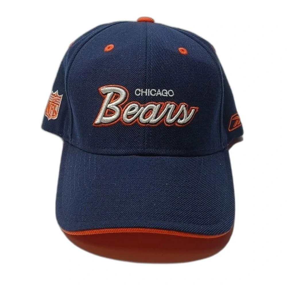 Reebok Chicago Bears Hat Mens OSFA Navy Blue NFL Football Adjustable Cap